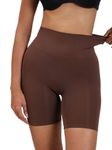 UNDERNEAT Women All Day Cycling Shorts | Ultra-Soft, 4-Way Stretch, High-Rise Seamless Fit | Premium Fabric | Medium Compression Gym Shorts for Women Workout | Versatile Wear Brown