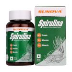 SUNOVA Organic Spirulina Capsules – Nature’s Own Superfood and Nutritional Supplement ,Spirulina for Full Body Support – 60 Capsules