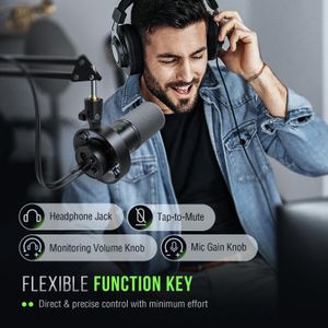 FIFINE K688 Podcast Microphone – USB/XLR Dynamic Mic for Recording