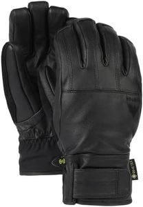 Burton Mens' Gondy Gore-TEX Leather Ski & Snowboard Winter Gloves (True Black, Medium)