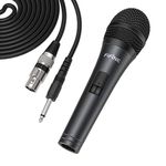 FIFINE Wired Microphone for Amplifier/Speaker,Handheld Dynamic Mic for DJ, Karaoke, Plug in Microphone with Cord for Singing, Vocal Recording-K6