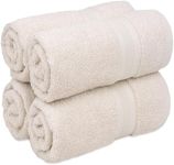 Quick-Dry, Soft & High Absorbent Washcloths Towels 13"x13" Cotton Turkish Towel Set of 4 | Daily Use 100% Cotton Towels for Bathroom Gym & More | Bathroom Towels Set (4 Pcs, Ivory Lace)