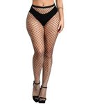 XIUSEMY Women Patterned Tights Fishnet Stockings Thigh-High Leggings Lingerie Pantyhose(WG,M)