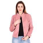 MUTEME Coat Pink Velvet Jacket For Women-M