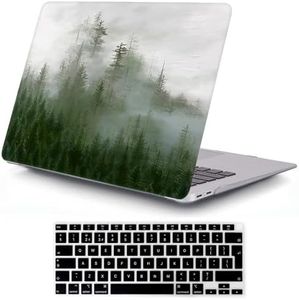 MOKASE Compatibile con MacBook Air 13.3 Pollici Custodia 2021 2020 M1 A2337 A2179 A1932 con Touch ID, Custodia Rigida in Plastica e Tastiera Cover per New Air 13 Pollici 2018-2021, Wood