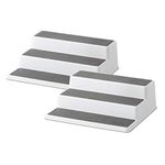 Copco 5257350 Non-Skid 3-Tier Spice Pantry Kitchen Cabinet Organizer, 2 Pack, Grey 2