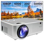 XElectron C9 Pro Full HD 1080p Native Resolution Projector for Home 4K | 200" Screen | 6000 Lumen Real 550 ANSI (Best in Segment) | Inbuilt Speaker | HDMI, VGA, AV, USB, Audio Out (C9, Silver)