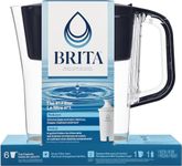 Brita 6 Cup Filter Pitcher with Smart Light Indicator, Reduces Chlorine taste and odour from Tap Water, Filters 151 Litres, Denali, Black