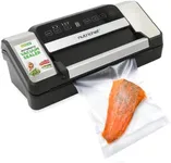 Nutrichef Automatic Food Vacuum Sealer with Double Sealing Function, Electric Air Sealing System for Dry, Liquid & Moist Foods, Reduces Food Waste, Preserve Freshness of Proteins, Fruits, Vegetables