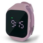 Kidnovations Square Button Potty Training Watch - Toilet Training Timer - Rechargeable Water-Resistant Digital Watch Time Reminder Vibrates & Plays Music Fashionable & Functional Gift for Kids, Purple