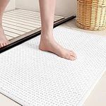 Color&Geometry Upgraded Chenille Bathroom Mat, Soft Absorbent Bath Mat 16"x24" Non Slip Bathroom Rug, Machine Washable, 40x60cm Quick Dry Washroom Floor mat for Bathroom, Tub, and Laundry Room