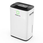 HOGARLABS 50 Pint Smart Dehumidifiers for Home and Basements, with 3 Working Modes, Overflow Protection, and Auto Shut off Restart. Ultra Silent Dehumidifier with Drain Hose and Digital Control Panel.