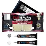 MagicEzy Tile RepairEzy (Light Gray/White) - Ceramic Tile Chip Repair Filler - Porcelain Crack Repair Kit - Gap Filler - Tile Putty - Bathroom Floor Tiles, Counter Tops - Wall Touch Up Pen