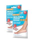 Profoot Moleskin Roll - Instant Relief for Painful Rubbing - Ideal for Blister Prevention, Bunions, Calluses and Foot Discomfort - Hypoallergenic and Waterproof - (2 Pack)