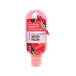 Palm Safe Watermelon 60ml Anti Bacterial Premium Hand Sanitiser Travel Size Refillable Clip Bottle Quick Drying Non Sticky Extra Moisturising Kills 99.9% of Viruses and Bacteria