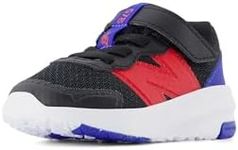 New Balance Kid's DynaSoft 578 V1 Hook & Loop Running Shoe, Black/Team Red/Team Royal, 4 M Infant