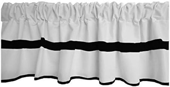 Baby Doll Bedding Modern Hotel Style Window Valance, Black