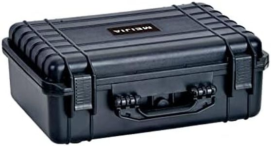 MEIJIA All Weather Portable Waterproof Hard Case,Camera Case with Customizable Fit Foam, Perfectly Protection of Camera, Drones,Pistols,Lens,Equipments,18.5 x14.06x6.93inches (Black)
