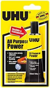 UHU All Purpose Power Glue Transparent in Blister Pack 33 ml, (33-37655)