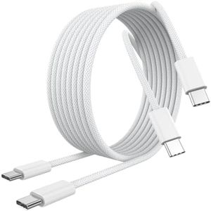 [Apple MFi Certified] iPhone 16 Charger Cord 6FT, 2 Pack 60W USB C to USB C Charging Cable Cord Long for iPhone 16/16 Plus/16 Pro/16 Pro Max/15/15 Plus/15 Pro/15 Pro Max, iPad Pro/Air/Mini, Galaxy