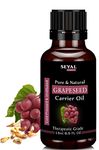 Seyal Grapeseed Oil 100% Pure & Natural, Cold Pressed for Hair & Skin | Therapeutic Grade |Glowing Face & Shiny Hair - 15ml