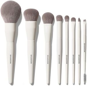 Morphe Best of Blends 8 Piece Makeup Brush Set - Face and Eye Makeup Brushes for Foundation, Concealer, Powder, Blush, Eyeshadow & Brows - Professional Brush Kit (8 ct)