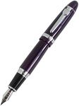 Jinhao 159 Big Heavy Barrel Medium Nib Fountain Pen with Silver Clip - Purple