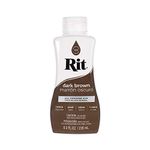 Rit Dye Liquid – Wide Selection of Colors – 8 Oz. (Dark Brown)