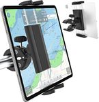 Aozcu Boat Helm Tablet Holder, Marine iPad Pole Mount, Sail Boat Pole Handle Bar Rail Post Tube Phone Clamp Holder for iPad Pro 12.9 Air Mini, Galaxy Tabs, iPhone, Surface, More 4-13" Tablets