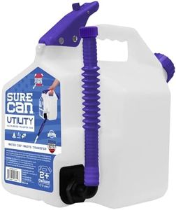 Surecan 2 Gallon Utility Container Transfer Tank - Versatile, Durable, Compact Outdoor Water Storage Tank and Beverage Dispenser (White, SUR-20-U-1)
