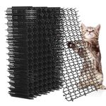 Hmyomina 10 Pack Cat Scat Mat with Spikes - Pet-Friendly Deterrent Mat for Indoor & Outdoor Use, Prickle Strips Network Digging Stopper