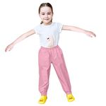 Kids Rain Splash Pants for Boys Girls Windproof Breathable Cozy-Dry Mud Elastic Trousers Summer Sweatpants Mud, Pink, 1-2T