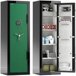 Fireproof Safe with Digital Lock – Heavy-Duty 8.12 cu.ft Large Safe Box for Home, Office & Business | Secure, Durable & Stylish Design | Waterproof & Burglar-Proof (BEE5517-BLACK-GREEN)