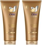 Dove Summer Revived Medium to Dark Gradual Tanning Lotion for a gradual tan and natural, radiant glow non‑greasy self-tan for all skin types 200 ml (Pack of 2)