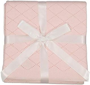 Feltman Brothers Special Occasion Diamond Pointelle - Coperta lavorata a maglia, 101,6 x 101,6 cm - rosa -