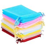 HerFav Organza Bags Small Wedding Favour Bags Party Gift Bags, Pack of 60, 4.7"x3.5", Small Jewellery Bags