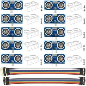 WWZMDiB HC-SR04 Ultrasonic Sensor Module for Arduino R3 MEGA Mega2560 Duemilanove Nano Robot XBee ZigBee (10Pcs HC-SR04 with housing)