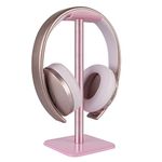 GEEKRIA Aluminum Alloy Headphone Stand for Over-Ear Headphones, Gaming Headset Holder, Desk Display Hanger with Solid Heavy Base Compatible with Bose QC35, Studio3 (Pink)