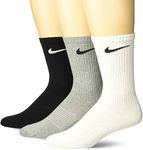 Nike Boys 3PPK Lightweight Crew Socks - Multi-Color, Medium