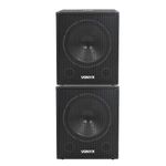 Pair of Vonyx 18 Inch Active Powered DJ PA Subwoofer Speakers 2000W