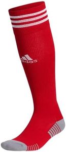 adidas Copa Zone Cushion 4 Soccer Socks (1-Pair) for Men, Women, Boys and Girls, Team Power Red/White, Medium