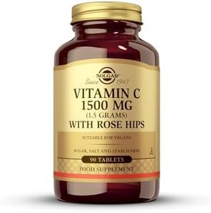 Solgar Vitamina C Con Escaramujo 1500 Mg (1,5 Gramos) Comprimidos - Envase De, 90 tabletas, Vanilla