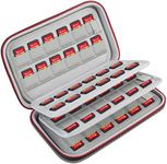 BOVKE 96 Game Cards Storage Case Switch Game Holder Cartridges Card Organizer for Nintendo Switch Game Card, Sony PS Vita Games Cards, SD Memory Cards, Grey