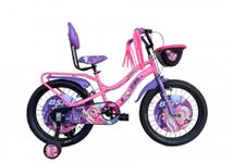 BSA Champ Flora, 20 Inches Wheel Size, Rigid Steel Frame 18 Inches, Basket And Carrier Freeride Bicycle For Girl With Cantilever Brake For Girl (Pink, Under 13 Years)