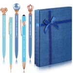 Tenare Thank you Gift Sets Funny Ballpoint Pens Crystal Diamond Pen Glitter Pens with Gift Box Christmas Gifts for Women Friends Teacher Coworker(Sky Blue)