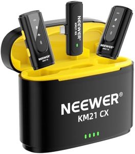 NEEWER Wireless Lavalier Microphone Kit for Type C Phone PC Laptop, Reverb & Noise Canceling Mini Lapel Mic Compatible with iPhone 15 Series Samsung Galaxy, for Live Streaming Vlog Interview, KM21