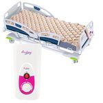 AMKAY Anti-Decubitus Bubble Air Mattress with Electric Pump for Bedsore Prevention – Alternating Pressure Medical Grade Bubble Pad for Patients, Alpha Bed Mattress, Beige - 1 Year Replacement Warranty