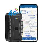 4G GPS Tracker with Magnet Waterproof Real-time Positioning Anti-lost Multiple Alarms GPS Locator for Car/Vehicle/Motorcycle/Fleet, 20000mAh Long Standby 4G Tracking Device Worldwide Coverage