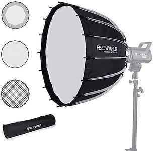 FEELWORLD FSP60 V2 60cm 23.6 Inch Portable Parabolic Softbox for FEELWORLD FL125D FL125B FL225D FL225B and Other Bowens Mount Video Studio Light