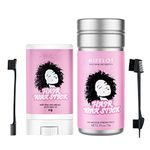 75g Women Hair Wax Stick, 15g Pomade Tamer Stick for Smoothing FlyawaysTaming Frizz Baby Hair, Slick Back Hair Glue, Bed Head Styling Cream Gel for Wigs, 5 In 1 Brush, Edges Control Brush Comb - Pink